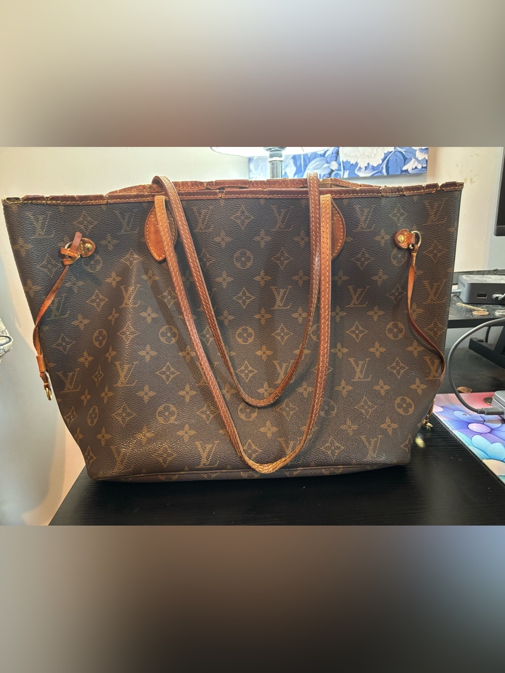 Authentic Louis Vuitton Neverfull MM Monogram Tote Bag - PERFECT Repair Project